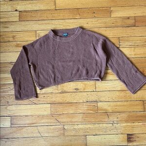 Wild Fable Chocolate Cropped Sweater